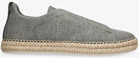 Mens Grey Triple Stitch Canvas Espadrilles Eur 40 / 6 Uk Men