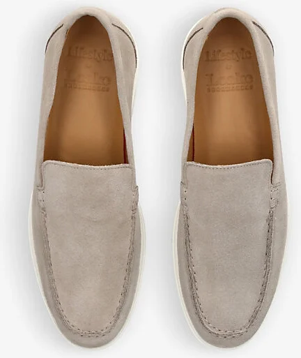 Mens Grey Tuscany Slip-On Suede Loafers Eur 40 / 6 Uk Men - Image 2