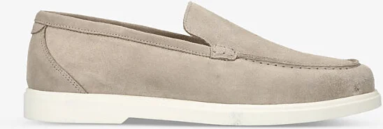 Mens Grey Tuscany Slip-On Suede Loafers Eur 40 / 6 Uk Men