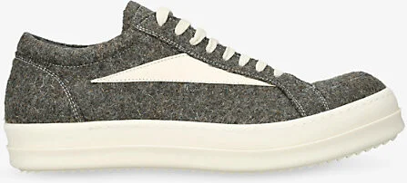 Mens Grey Vintage Woven Low-Top Trainers Eur 44 / 10 Uk Men