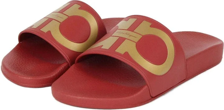 Men's Groove Red Rubber Sandal - Image 2