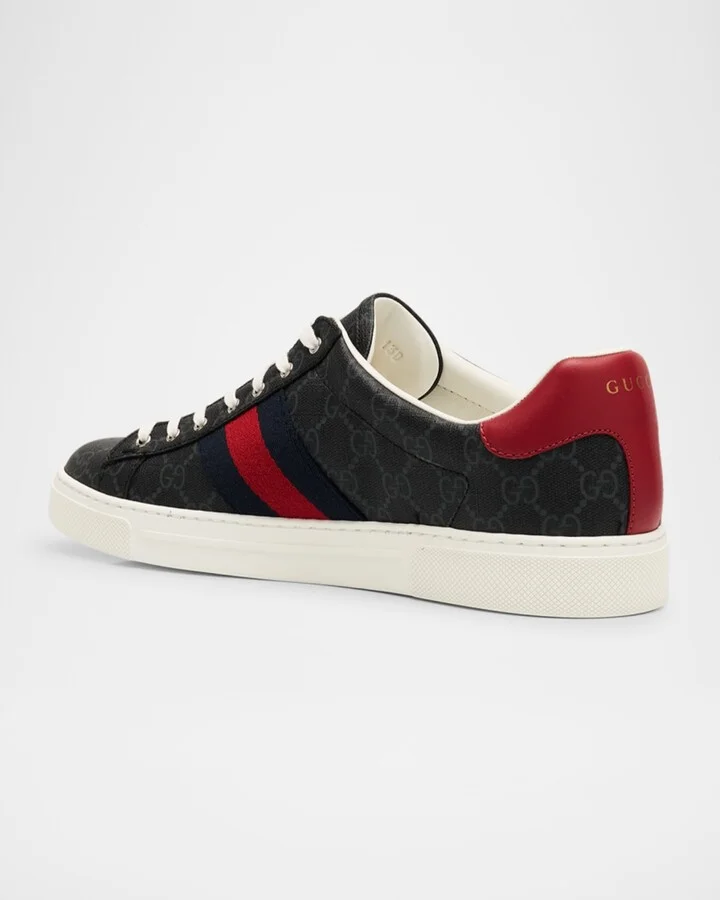 Men's Gucci Ace Low-Top Sneakers with Web - Image 3