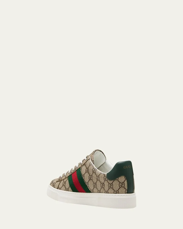 Men's Gucci Ace Low-Top Sneakers with Web - Image 2