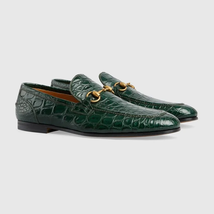 Men's Gucci Jordaan crocodile loafer - Image 2