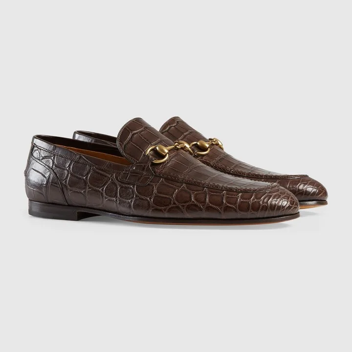 Men's Gucci Jordaan crocodile loafer - Image 2