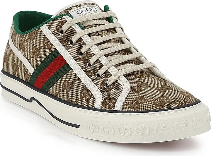 Men's Gucci Tennis 1977 Sneaker - Beige Ebony Multi - Size 9 - Image 2