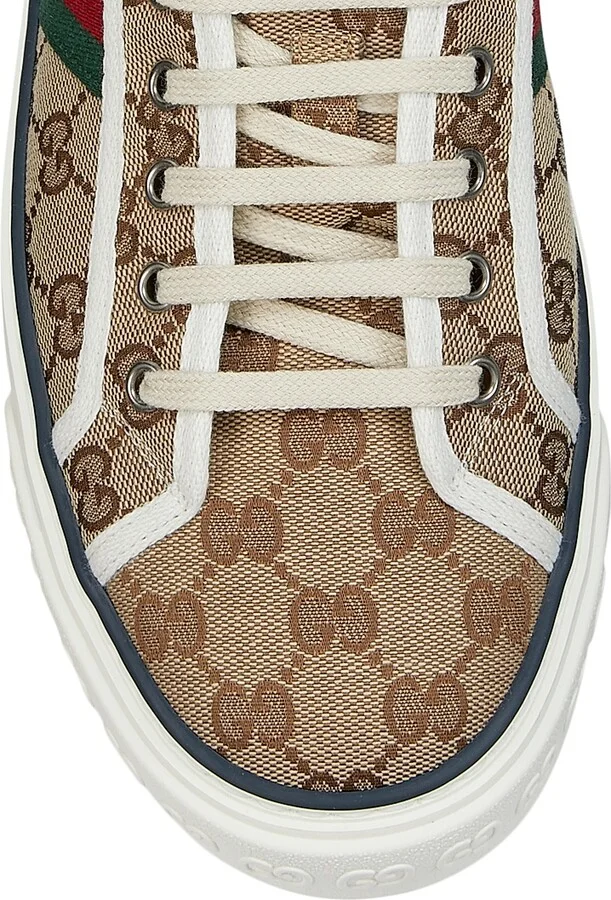Men's Gucci Tennis 1977 Sneaker - Beige Ebony Multi - Size 9 - Image 4