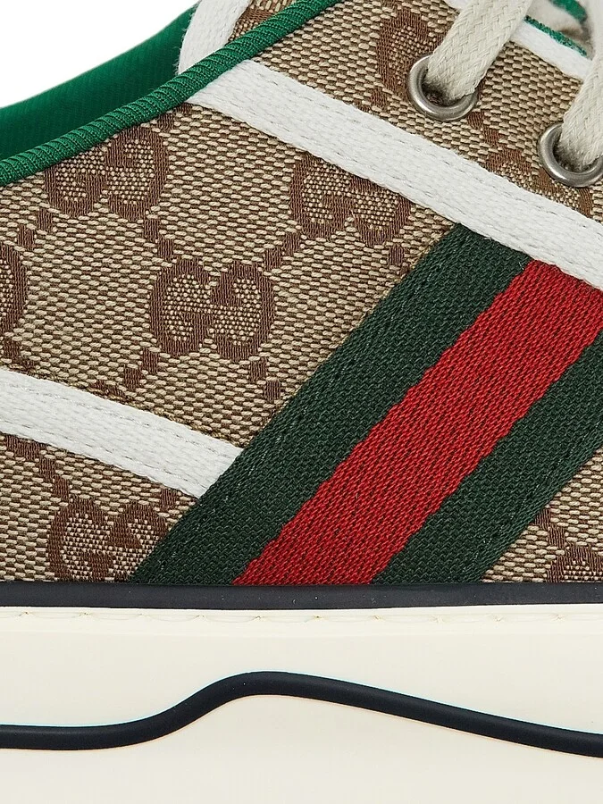 Men's Gucci Tennis 1977 Sneaker - Beige Ebony Multi - Size 9 - Image 6