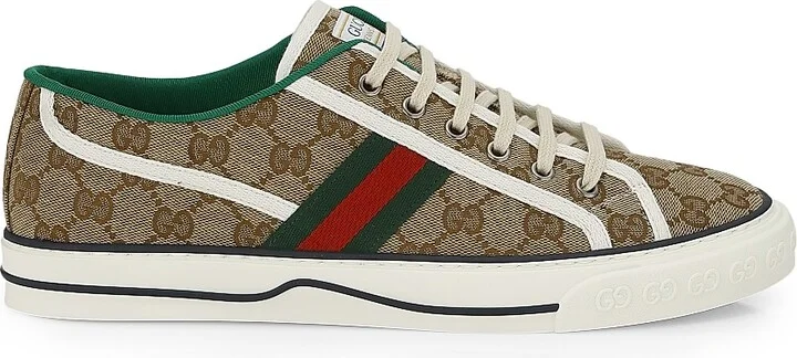Men's Gucci Tennis 1977 Sneaker - Beige Ebony Multi - Size 9