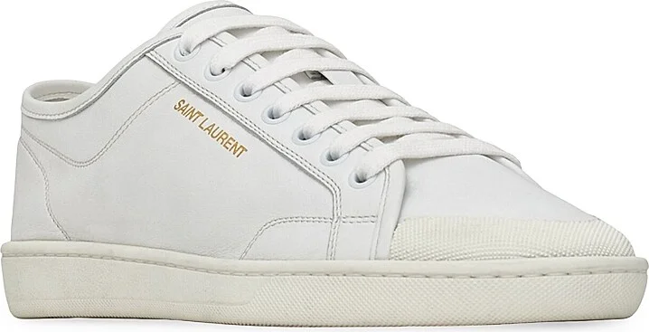 Men's Gym Sneakers in Smooth Leather - Black - Size 7 - Image 5