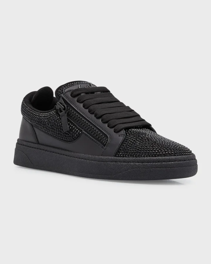 Men's GZ 94 Crystal Leather Low Top Sneakers - Image 3