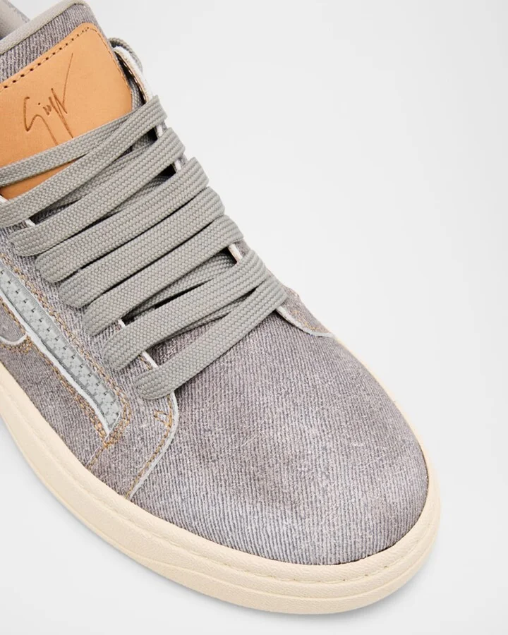 Men's GZ 94 Denim Low-Top Sneakers - Image 3