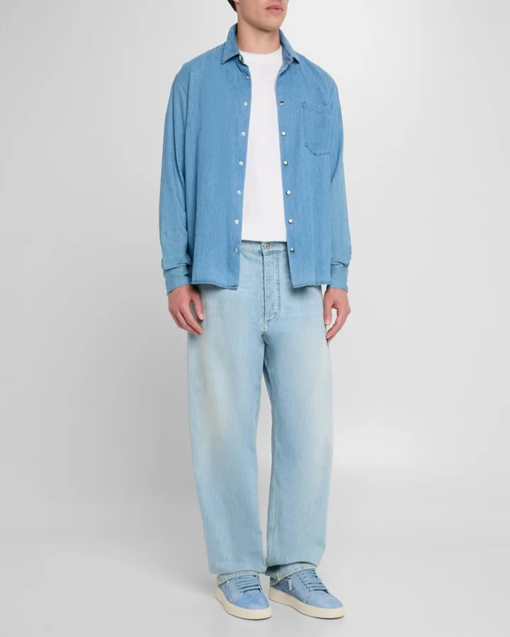Men's GZ 94 Denim Low-Top Sneakers - Image 4