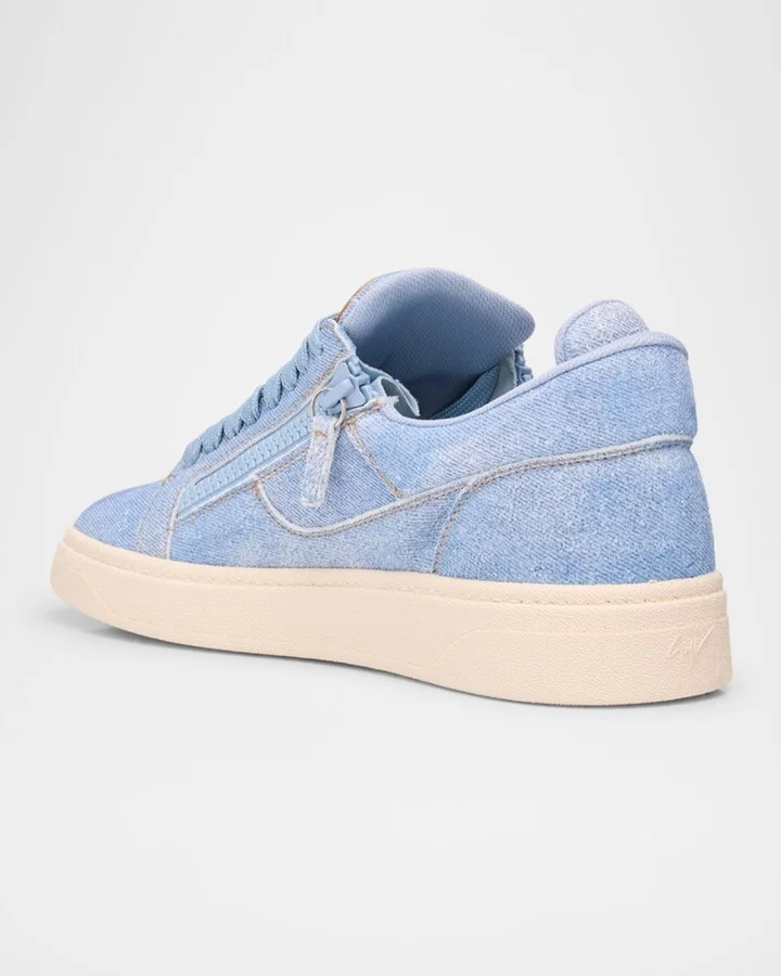 Men's GZ 94 Denim Low-Top Sneakers - Image 5