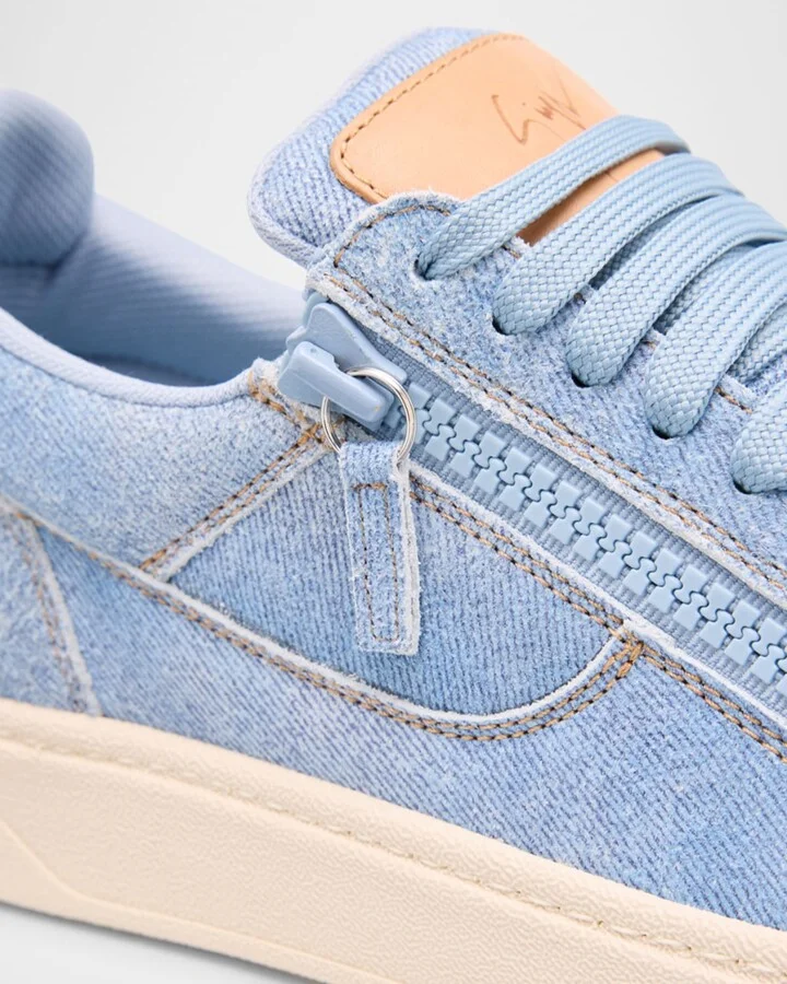 Men's GZ 94 Denim Low-Top Sneakers - Image 7