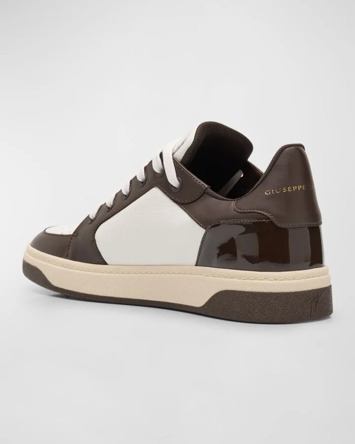 Men's Gz94 Bicolor Leather High-Top Sneakers - Image 4