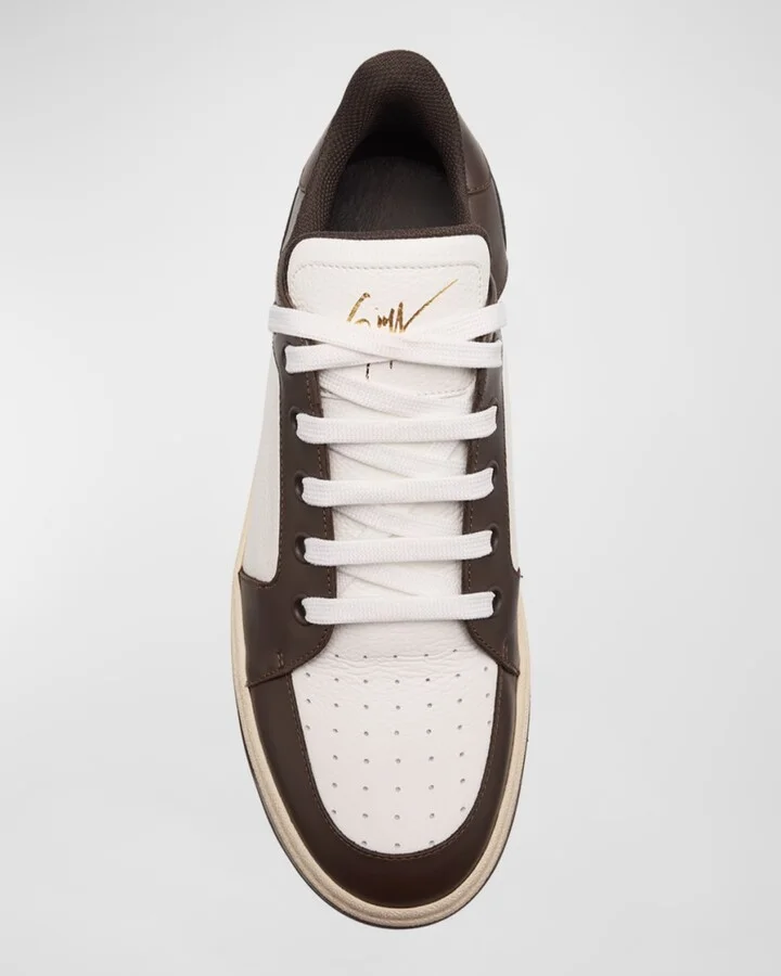 Men's Gz94 Bicolor Leather High-Top Sneakers - Image 7