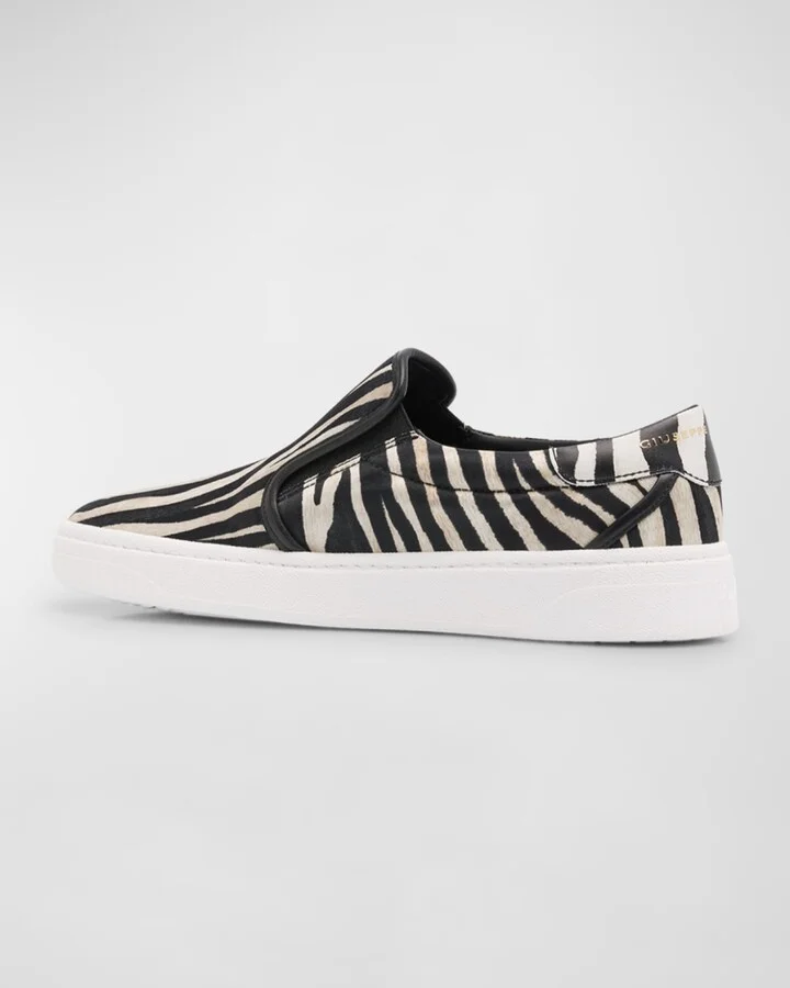Men's Gz94 Printed Silk and Leather Slip-On Sneakers - Image 6