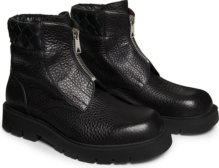 Men's Haddock Intrecciato Ankle Boots - Black - Size 7 - Image 2