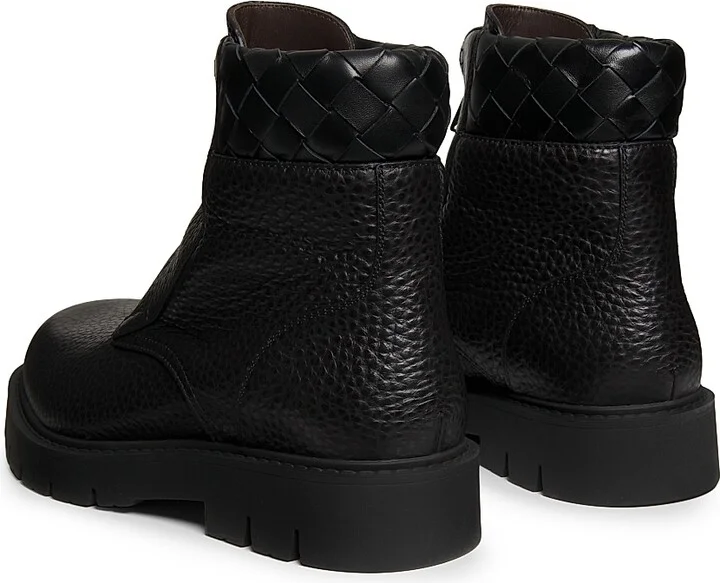Men's Haddock Intrecciato Ankle Boots - Black - Size 7 - Image 3