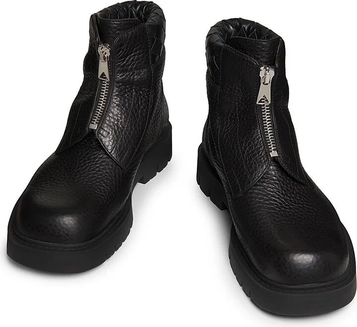 Men's Haddock Intrecciato Ankle Boots - Black - Size 7 - Image 4