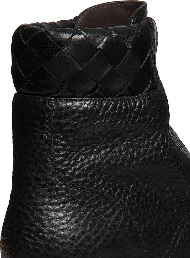 Men's Haddock Intrecciato Ankle Boots - Black - Size 7 - Image 5