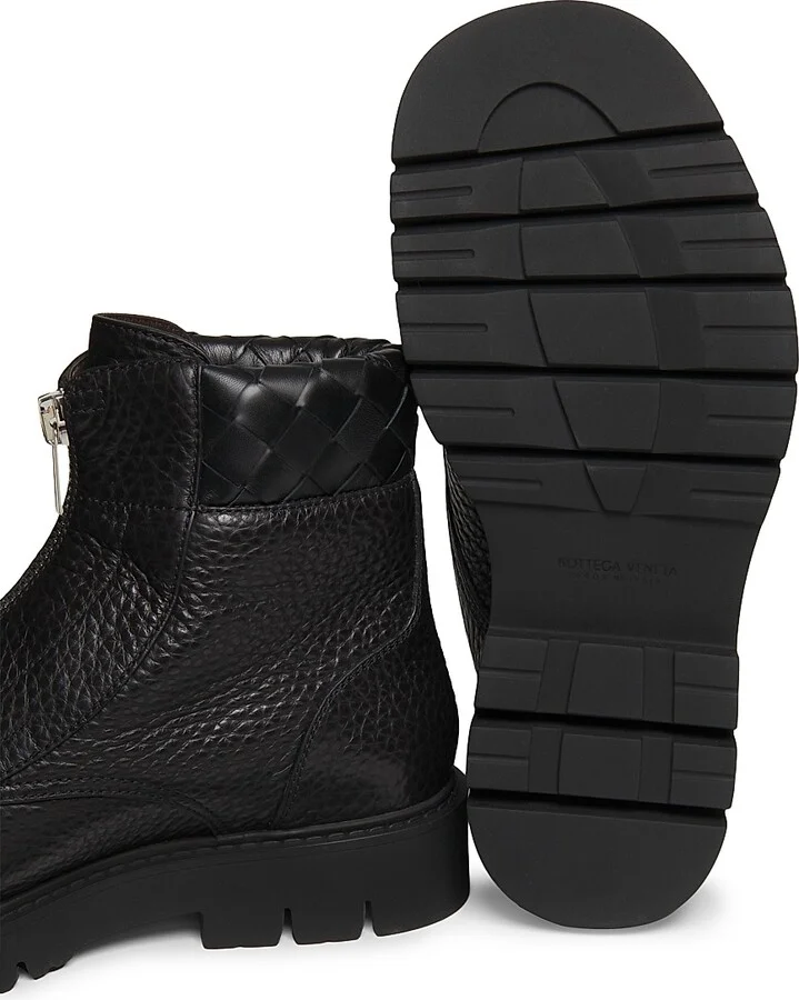 Men's Haddock Intrecciato Ankle Boots - Black - Size 7 - Image 6