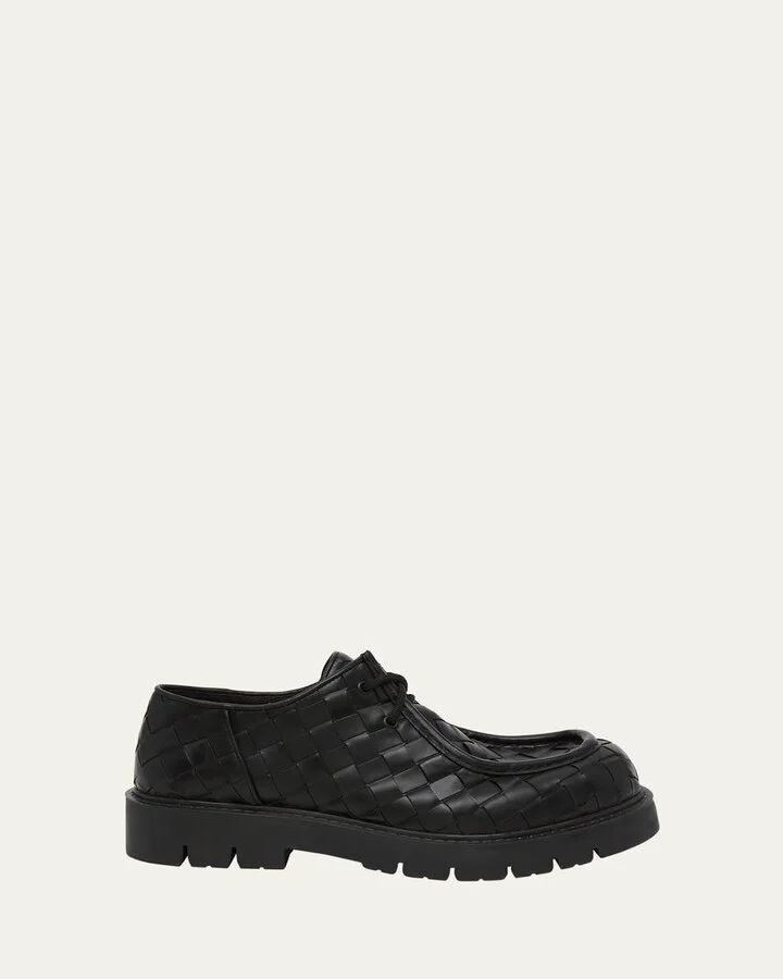Men's Haddock Intrecciato Leather Derby Shoes
