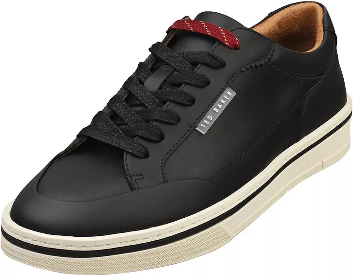 Men's Hampstead Leather Lace-Up Sneakers, Black