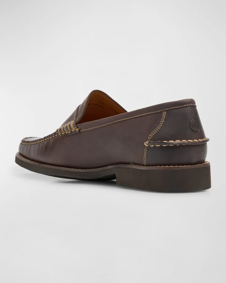Men's Handsewn Leather Penny Loafers - Image 2