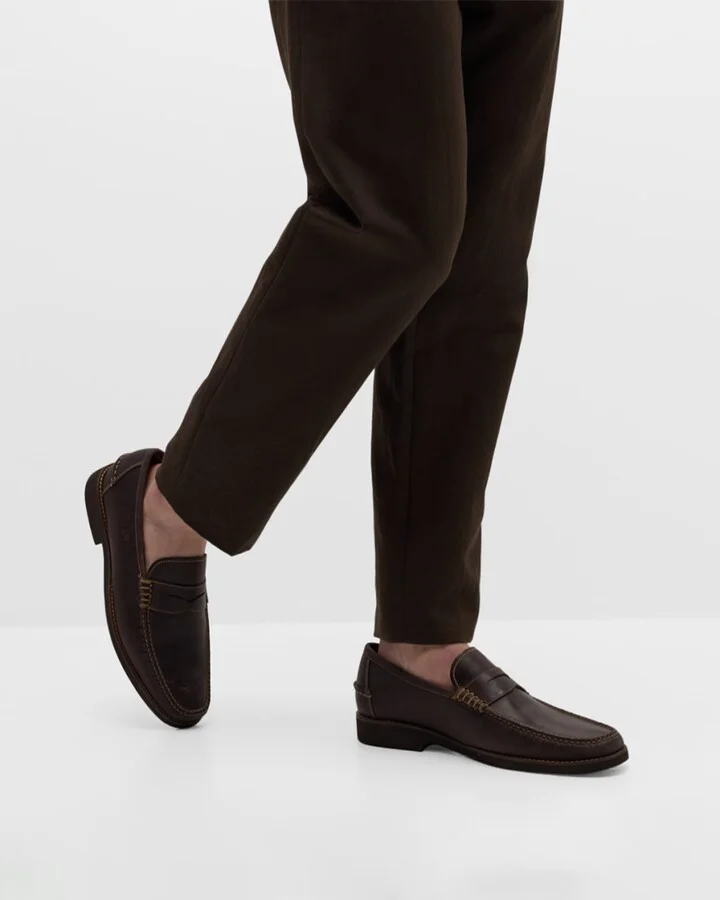 Men's Handsewn Leather Penny Loafers - Image 5