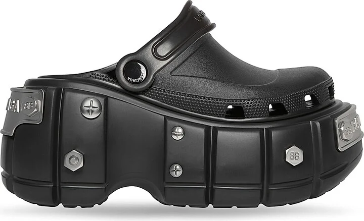 Men's Hardcrocs Sandals - Black Silver - Size 6