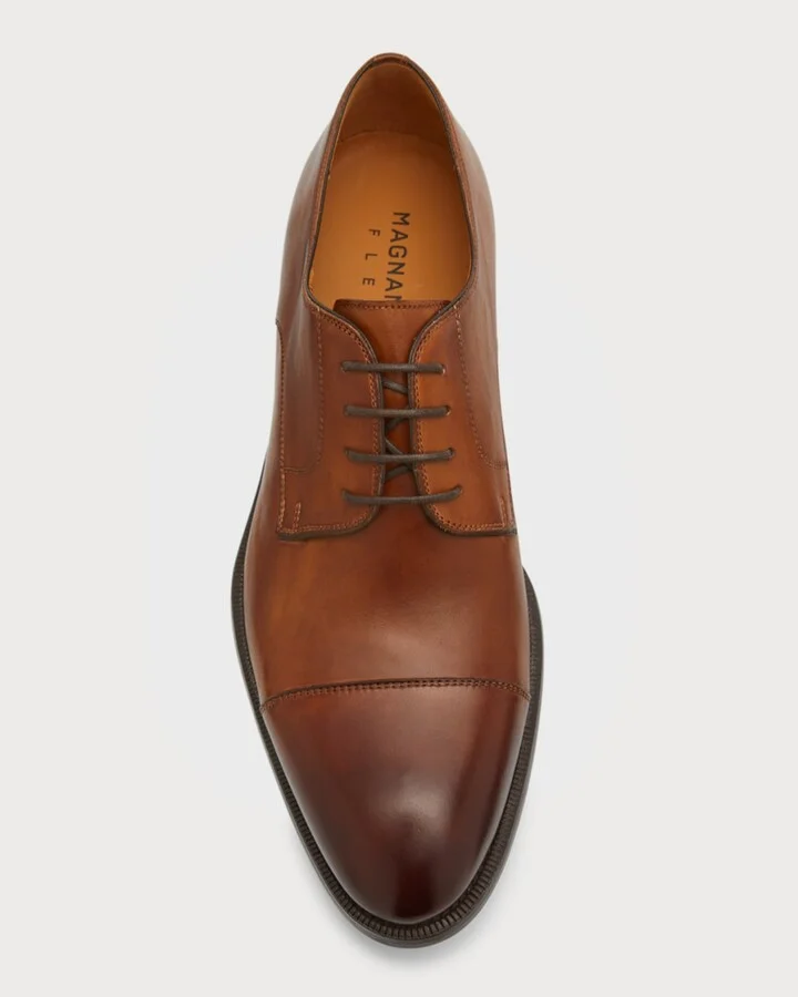 Men's Harlan Rubber Sole Leather Derby Shoes - Image 2