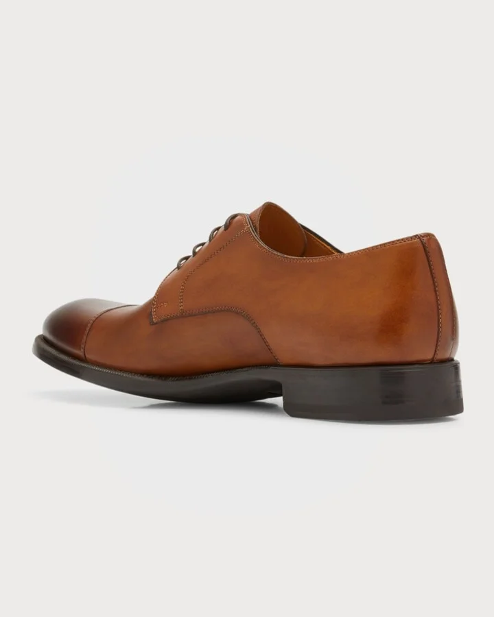 Men's Harlan Rubber Sole Leather Derby Shoes - Image 5