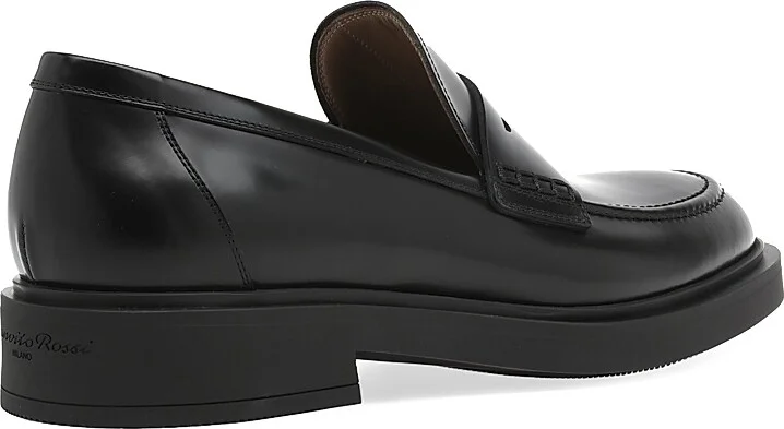 Men's Harris Leather Penny Loafers - Black - Size 8 - Image 3