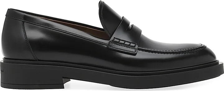 Men's Harris Leather Penny Loafers - Black - Size 8