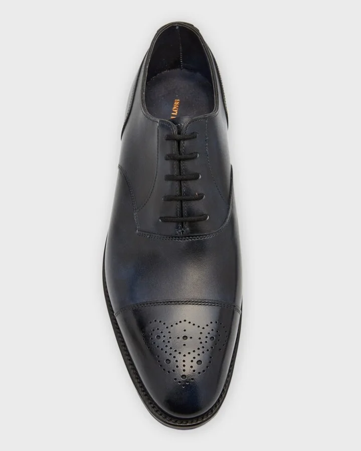 Men's Hartland Cap Toe Brogue Leather Oxfords - Image 4