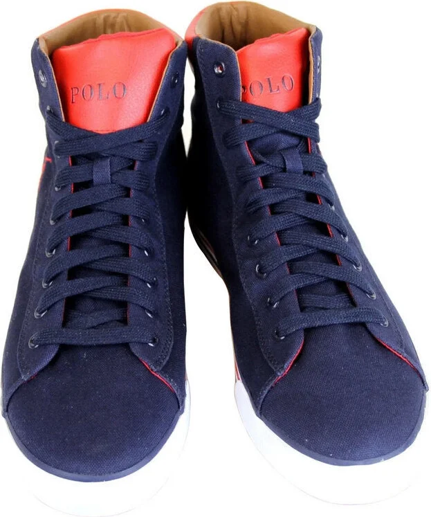 Men's Harvey Canvas High Top Sneaker With Logo - Image 2