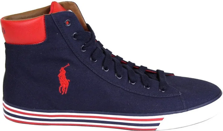 Men's Harvey Canvas High Top Sneaker With Logo - Image 7