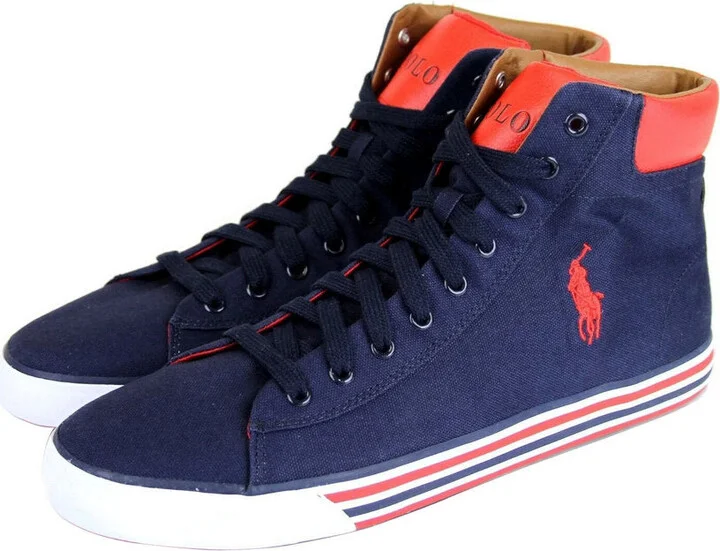 Men's Harvey Canvas High Top Sneaker With Logo