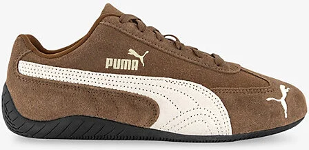 Mens Haute Coffee Speedcat Og Logo-Print Suede Low-Top Trainers 10.5