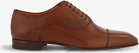 Mens Havane Greggo Leather Oxford Shoes Eur 41 / 7 Uk Men