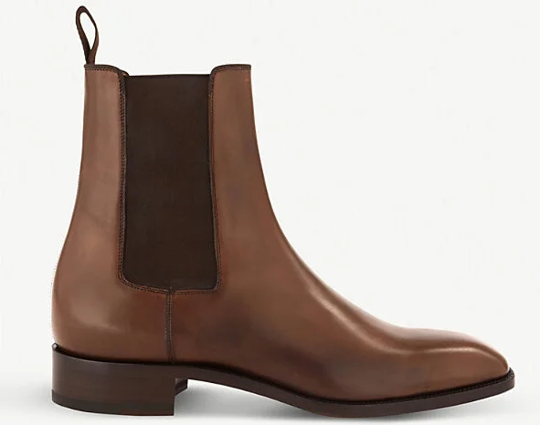 Mens Havane Samson Flat Calf Patine Boots Eur 45 / 11 Uk Men