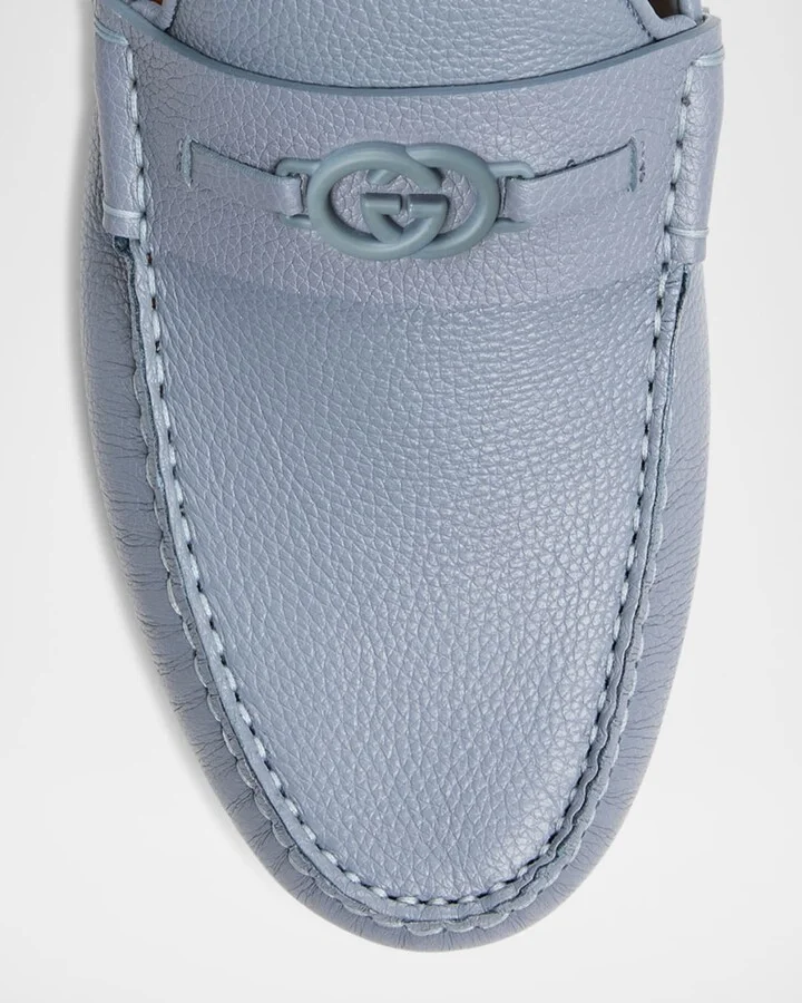 Men's Havel Interlocking G Leather Drivers - Image 2