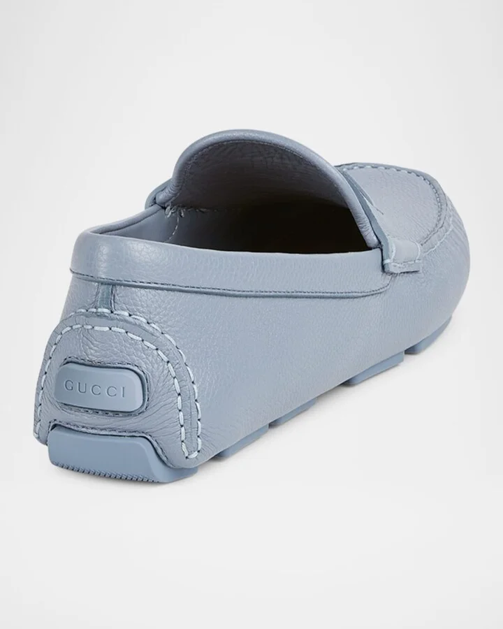 Men's Havel Interlocking G Leather Drivers - Image 4