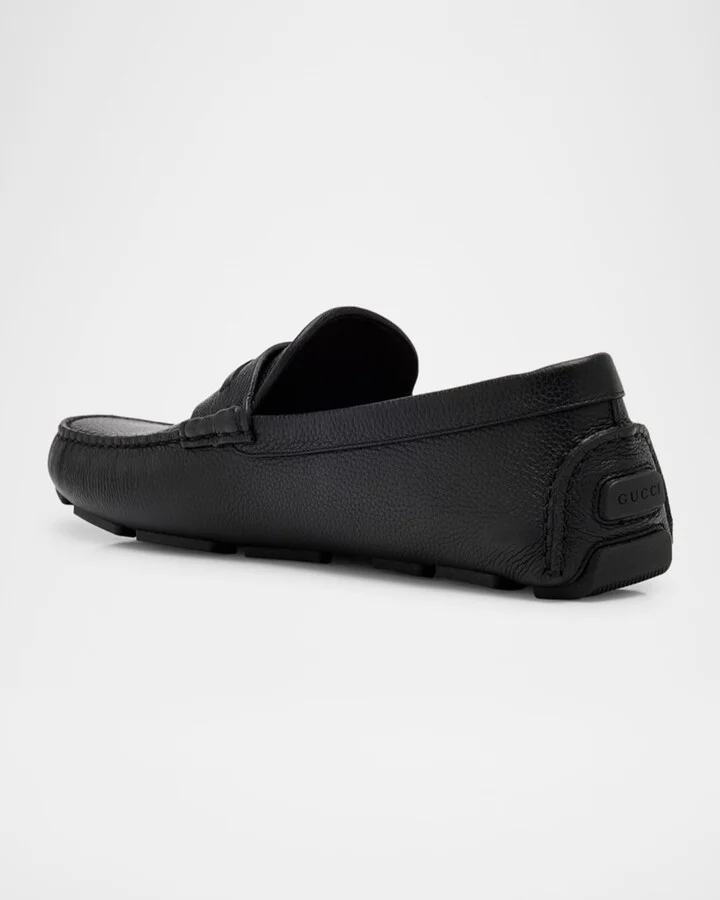 Men's Havel Interlocking G Leather Drivers - Image 5