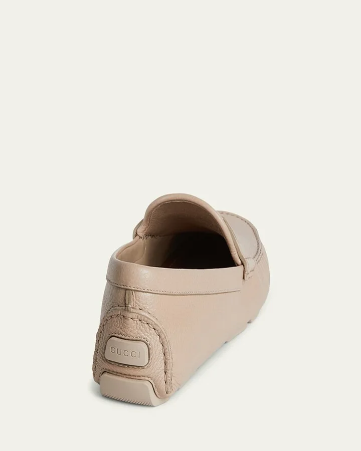 Men's Havel Interlocking G Leather Drivers - Image 2