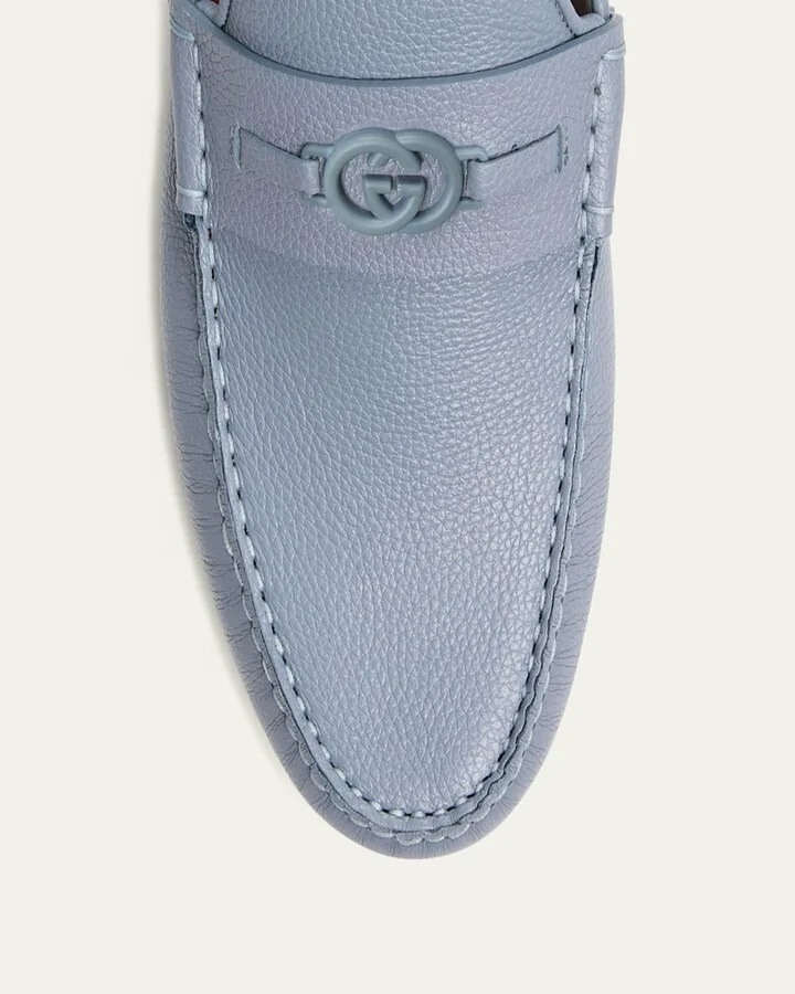 Men's Havel Interlocking G Leather Drivers - Image 4