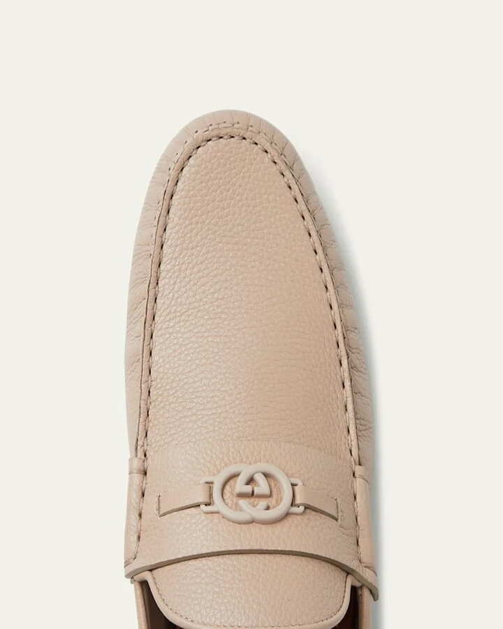 Men's Havel Interlocking G Leather Drivers - Image 5