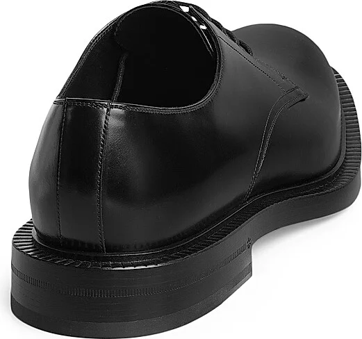 Men's Henry Leather Lace-Up Shoes - Black - Size 7 - Image 3